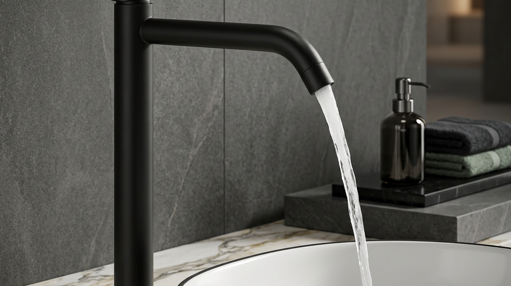 Mitigeur Lavabo | Édition Premium — Signature Noir & Or Brossé