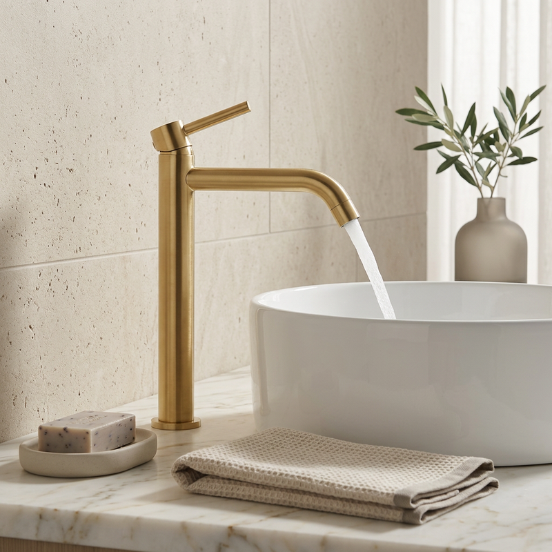 Mitigeur Lavabo Bicolore Noir & Or Brossé | Édition Premium — vue 2