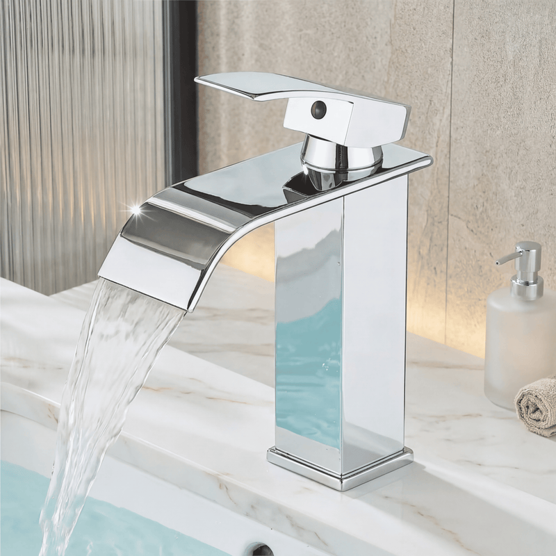 Mitigeur Lavabo Cascade Laiton Massif | Effet Waterfall — vue 6