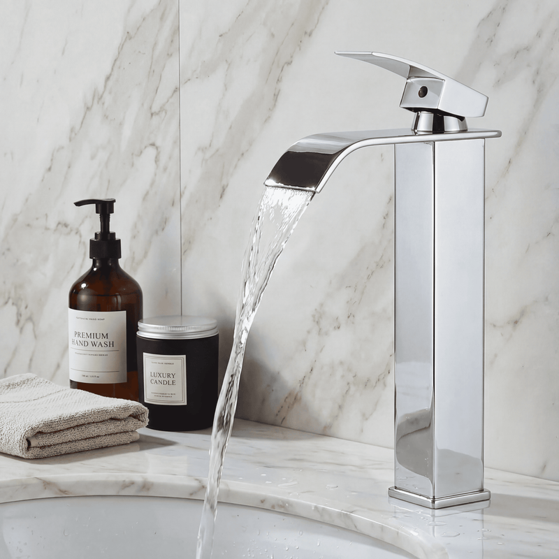 Mitigeur Lavabo Cascade Laiton Massif | Effet Waterfall — vue 4