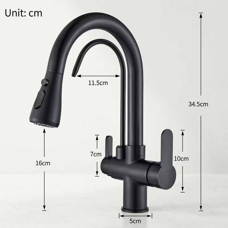 Robinet Cuisine Filtrant 3 Voies | Eau Pure — 7 Finitions — vue 5